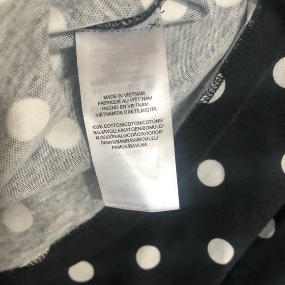 Lauren Ralph Lauren Polka-Dot Bell-Sleeve Cotton Top  size 2X - Picture 6 of 9